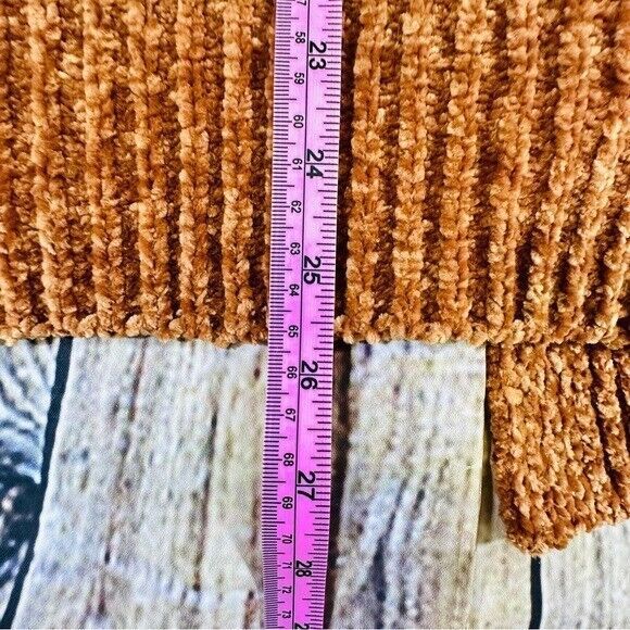 Charlotte Russe Sweater Womens Large Orange Rust Long Sleeve w/Pockets NWT - Picture 9 of 10